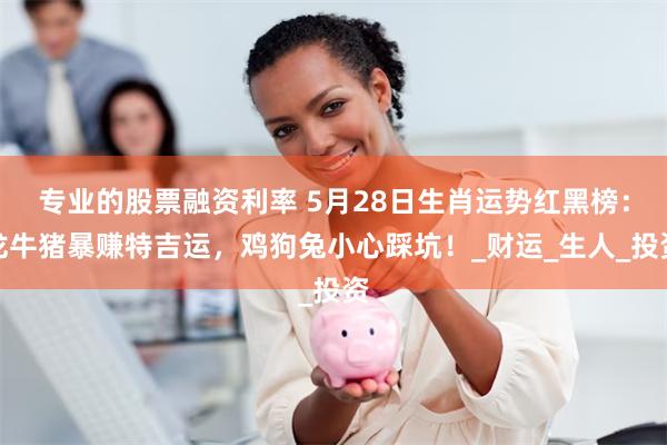 专业的股票融资利率 5月28日生肖运势红黑榜：龙牛猪暴赚特吉运，鸡狗兔小心踩坑！_财运_生人_投资