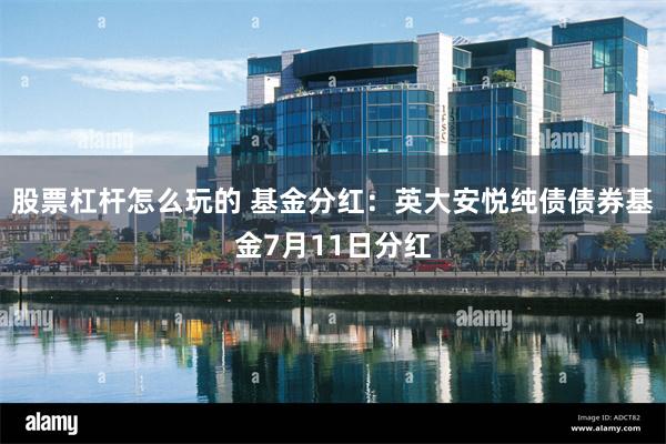 股票杠杆怎么玩的 基金分红：英大安悦纯债债券基金7月11日分红