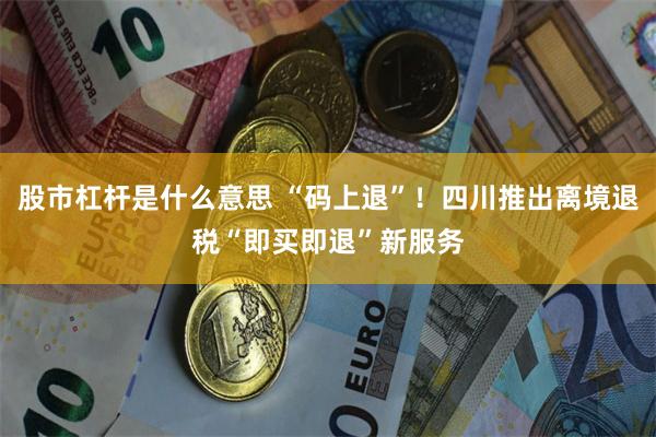 股市杠杆是什么意思 “码上退”！四川推出离境退税“即买即退”新服务
