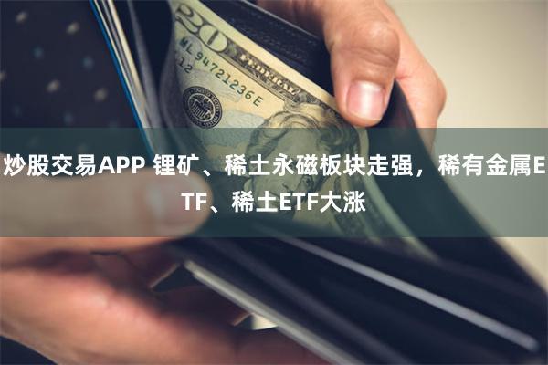 炒股交易APP 锂矿、稀土永磁板块走强，稀有金属ETF、稀土ETF大涨