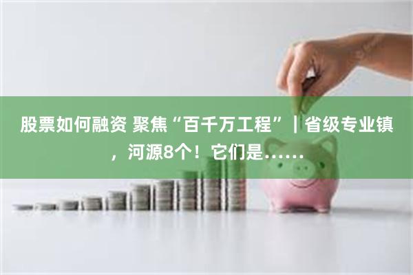 股票如何融资 聚焦“百千万工程”｜省级专业镇，河源8个！它们是……