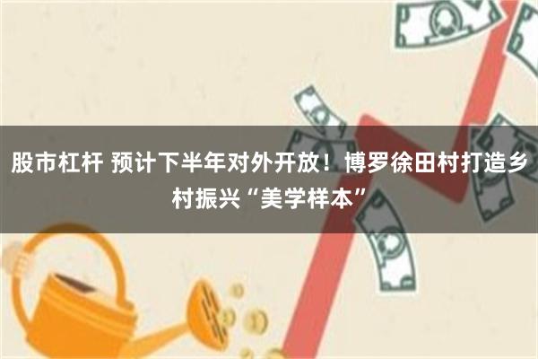 股市杠杆 预计下半年对外开放！博罗徐田村打造乡村振兴“美学样本”