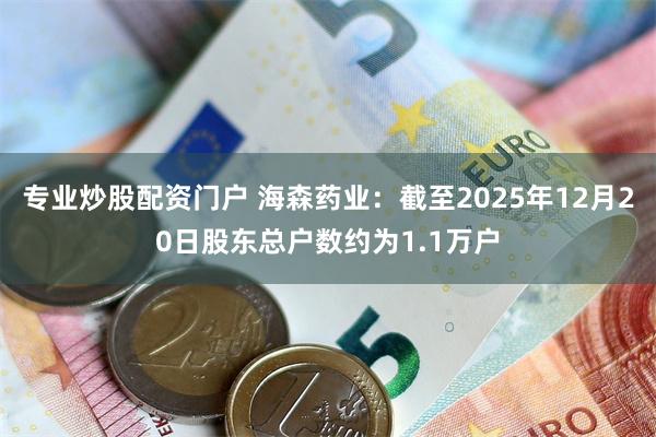 专业炒股配资门户 海森药业：截至2025年12月20日股东总户数约为1.1万户