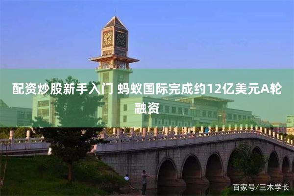 配资炒股新手入门 蚂蚁国际完成约12亿美元A轮融资