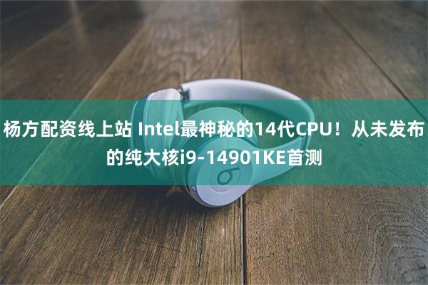杨方配资线上站 Intel最神秘的14代CPU!从未发布的纯大核i9-14901KE首测